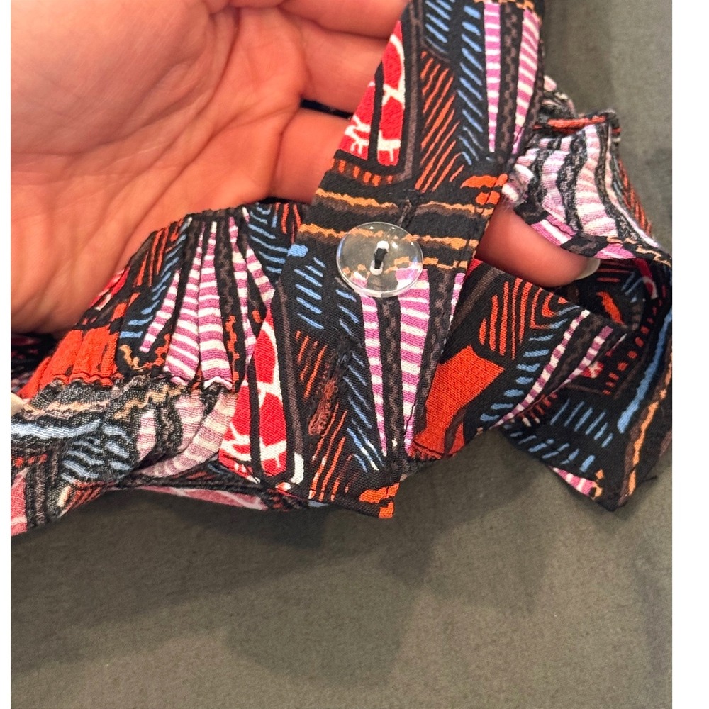 Corey Lynn Calter Anthropologie Doriane Smocked Ruffle Midi Flowy Dress Medium - Picture 6 of 10